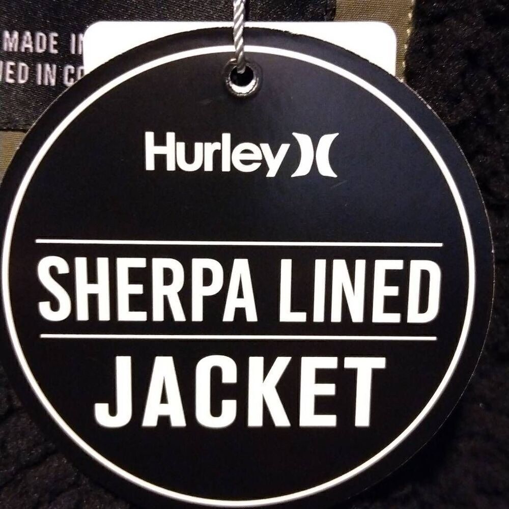 Hurley Sherpa Lined Jacket With Hoodie Medium NWT